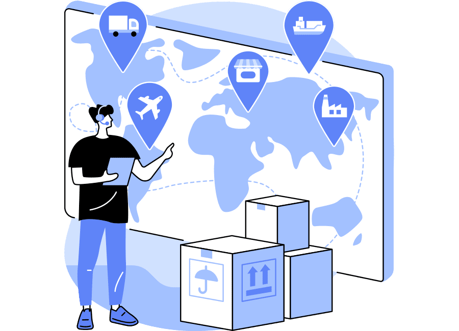Import export container bateau mondialisation
